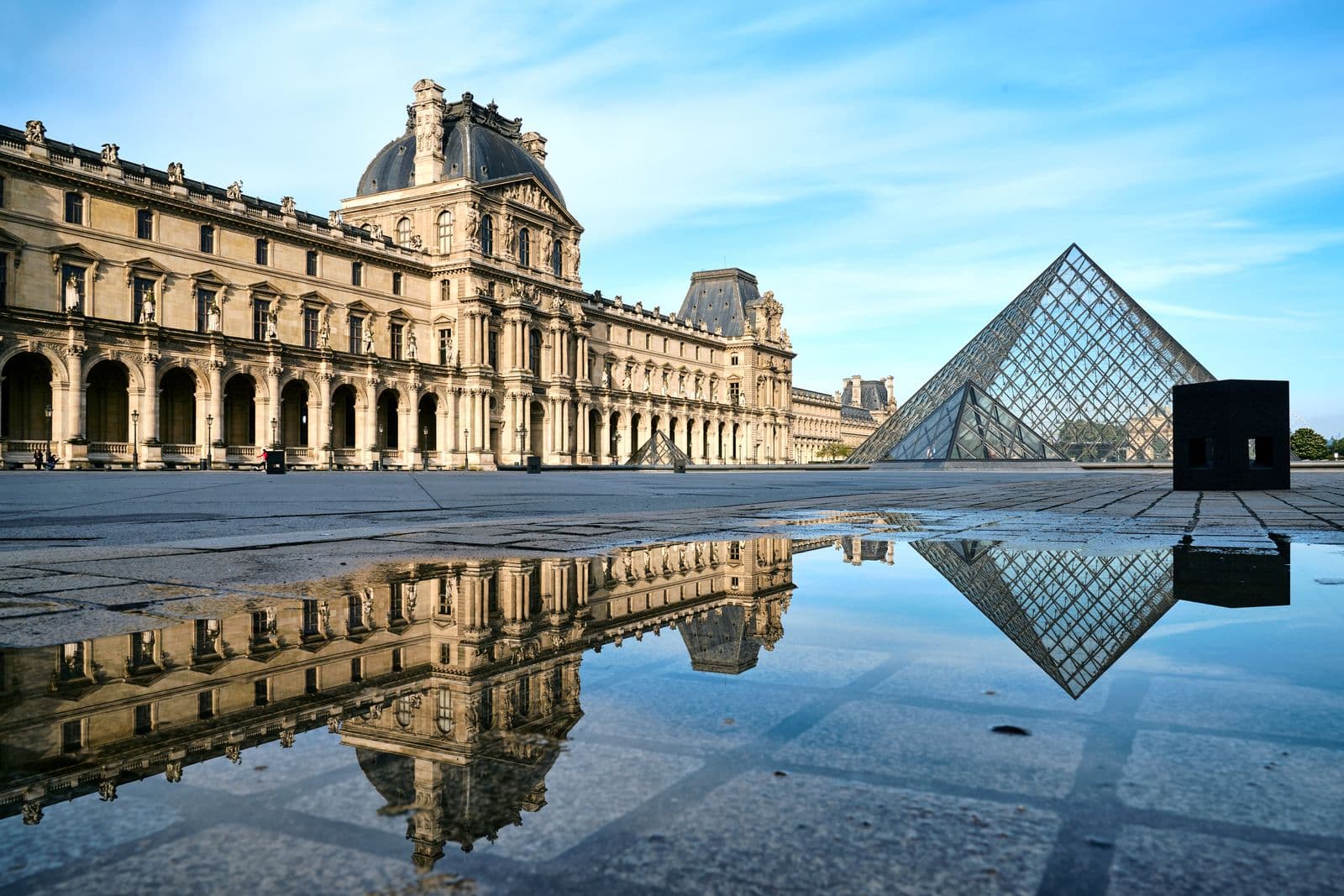 The Louvre Pyramid in daylight